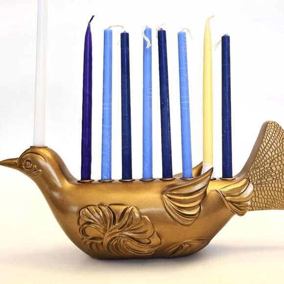 HANUKKAH CANDLE HOLDER BIRD  Opalhouse Jungalow Dove Menorah Candle Holder Bird - Picture 10 of 10